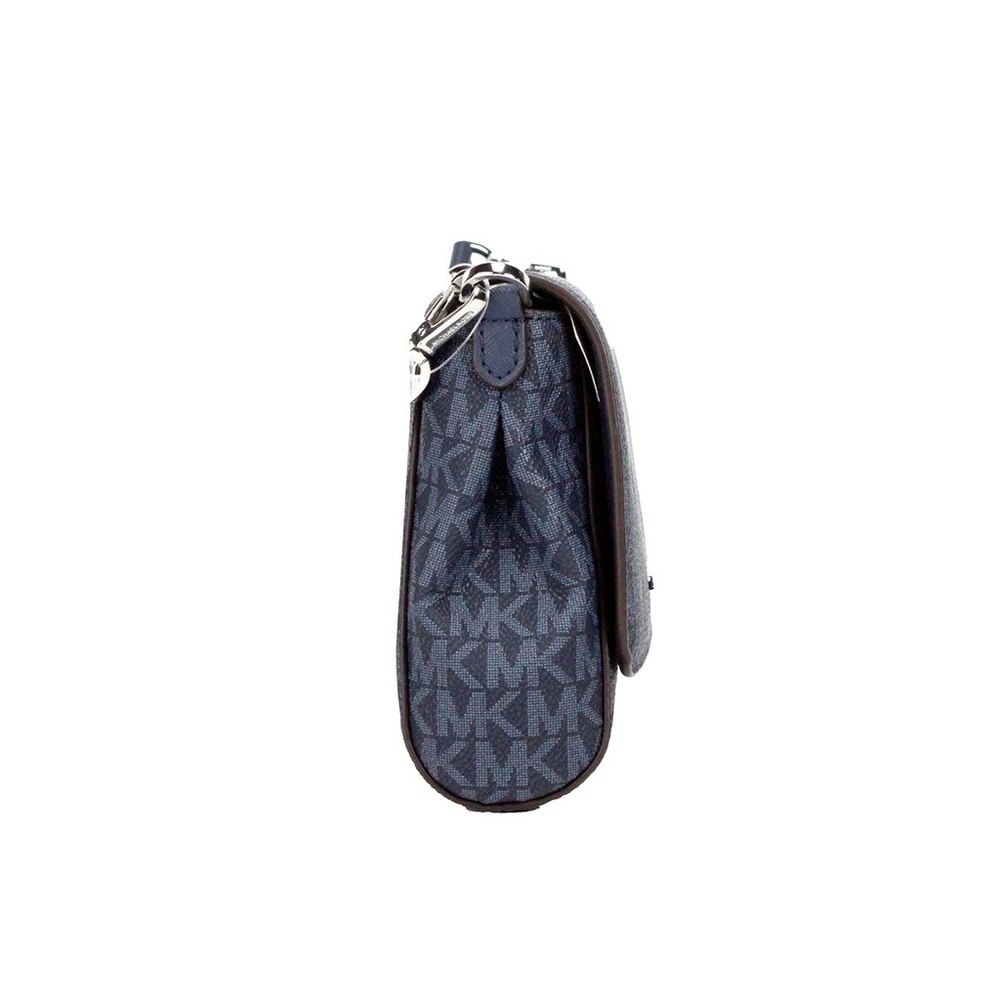 Michael Kors Jet Set Medium Navy Blue PVC Convertible Pouchette Crossbody Bag. - Picture 4 of 14